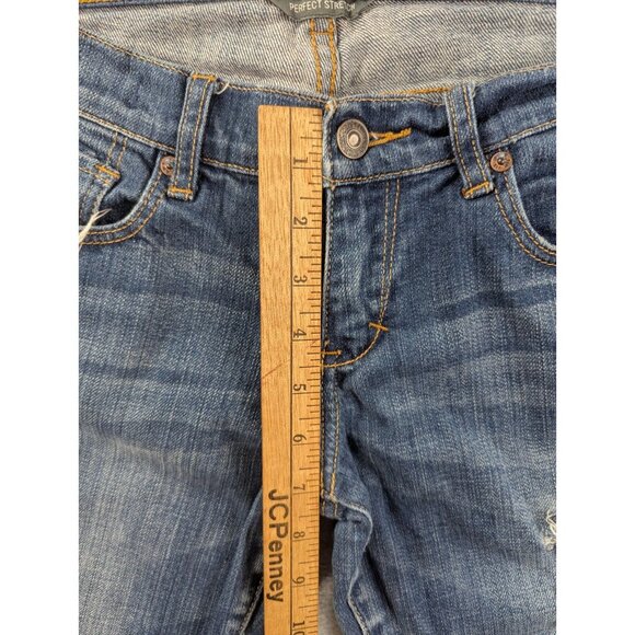 Abercombie Fitch Jeans Womens Size 4 Distressed Whiskers Stretch Ankel - Picture 6 of 15